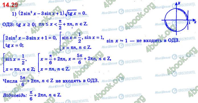 ГДЗ Алгебра 11 класс страница 14.29 (1)
